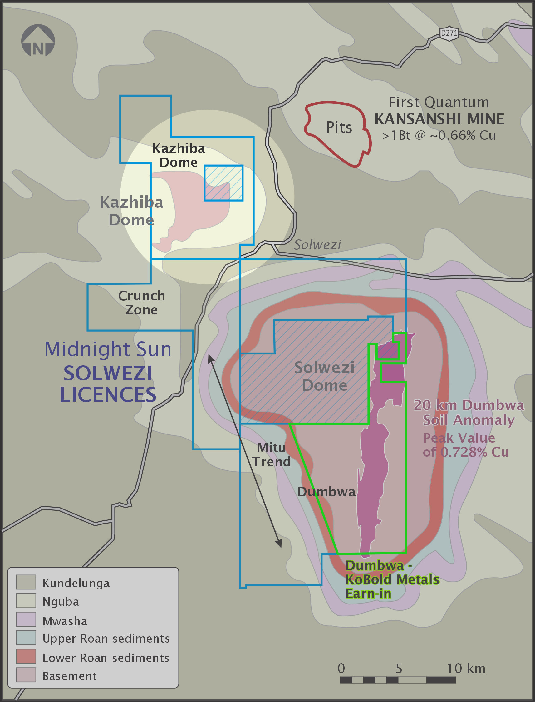 Multiple Target Areas Midnight Sun Mining Corp